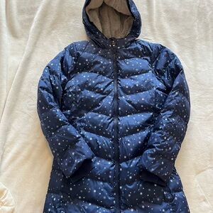 Lands' End Midnight Blue Starry Puffer Jacket